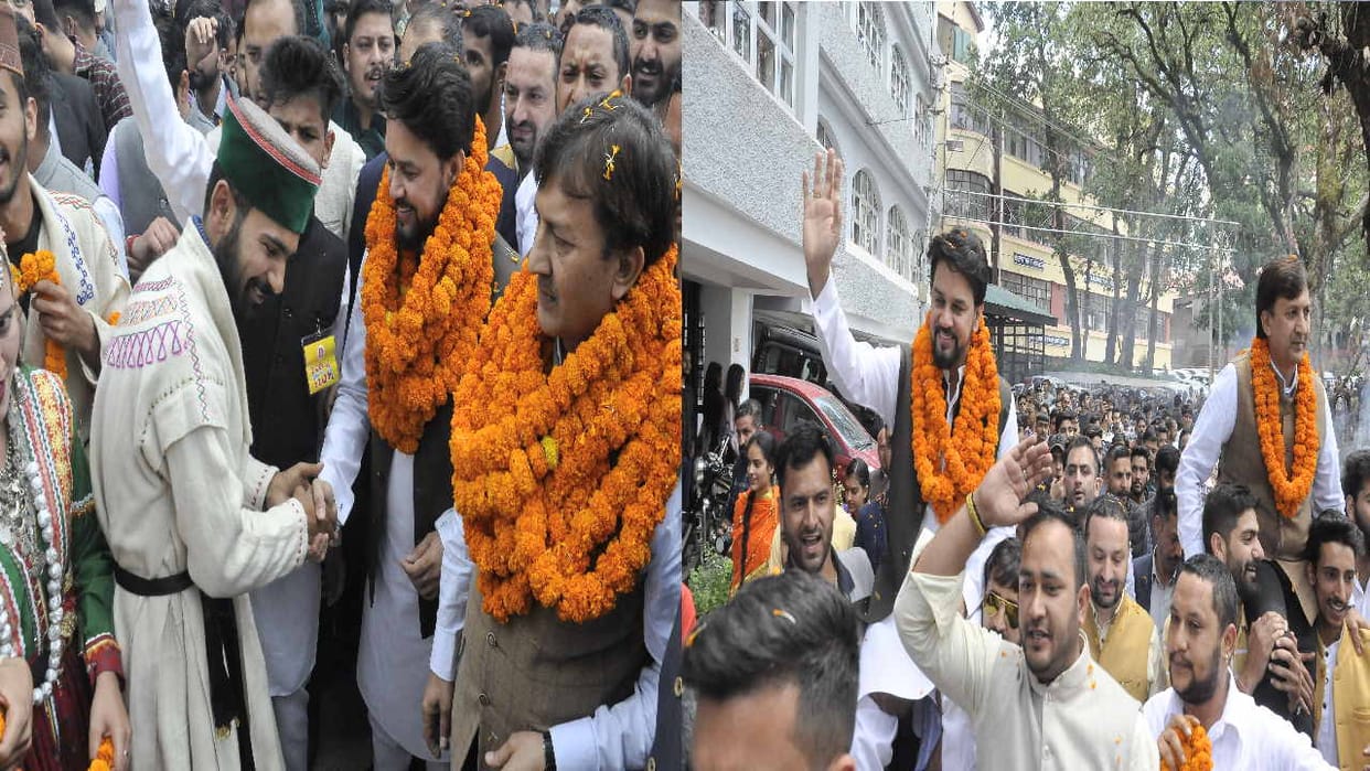 Anurag Thakur gave election tips to the workers in shimla, also enjoyed Jalebi