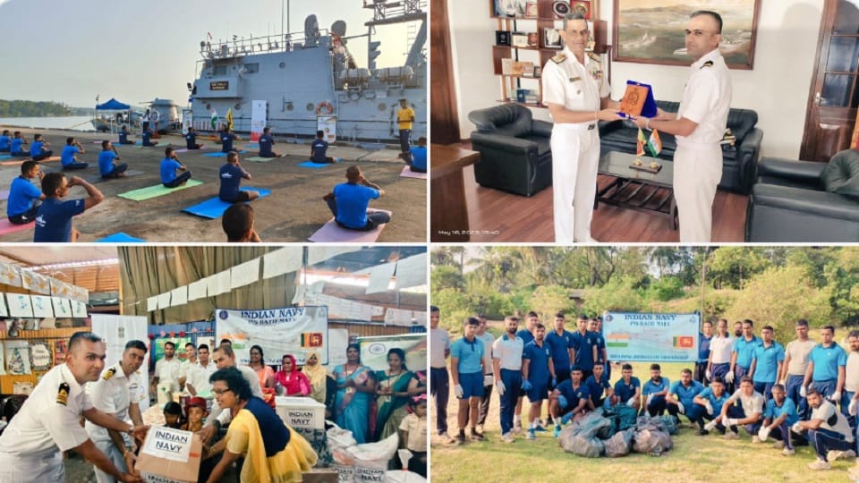 Indian Navy ship Batti Malv visited Trincomale on 16 17 May