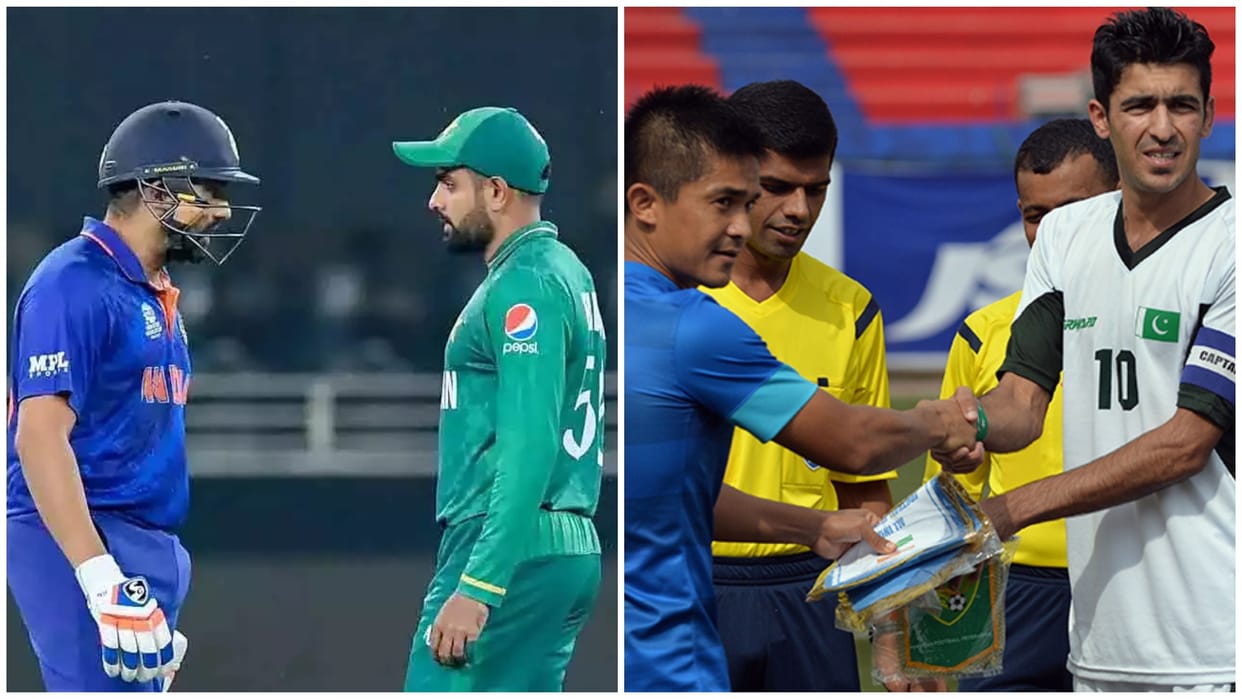 IND vs PAK strange relationship between India Pakistan No to cricket but football hockey competition happening