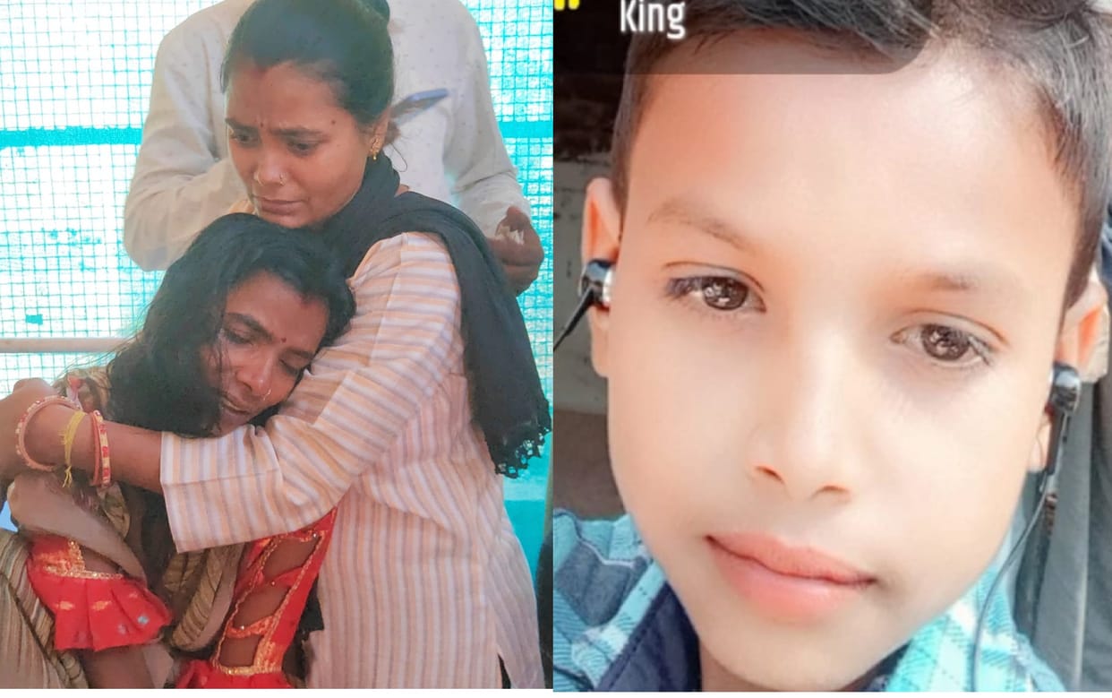 Banda Accident, Class six student was run over by a truck, elder brother narrowly escaped, driver arrested