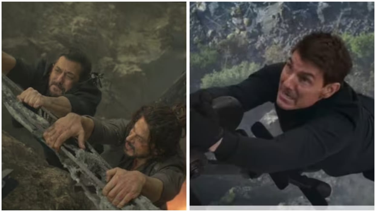 After the release of mission impossible dead reckoning part 1 trailer fans are comparing scenes it with srk pa