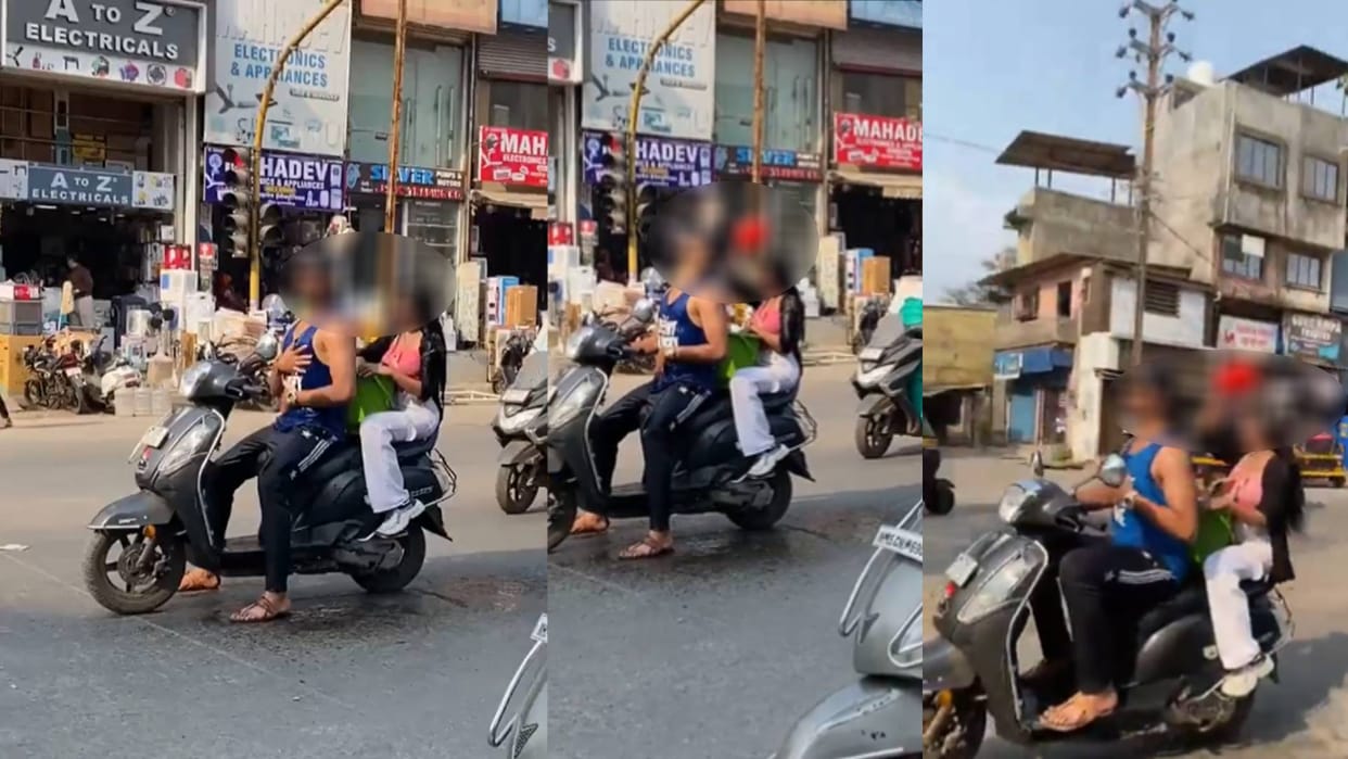 man and woman bathed in middle of road in Thane Twitter user demands for action against nonsense entertainment