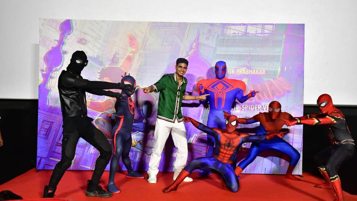 Spider Man Across the Spider Verse shubman gill said in my life dad is my superhero and in cricket virat kohli