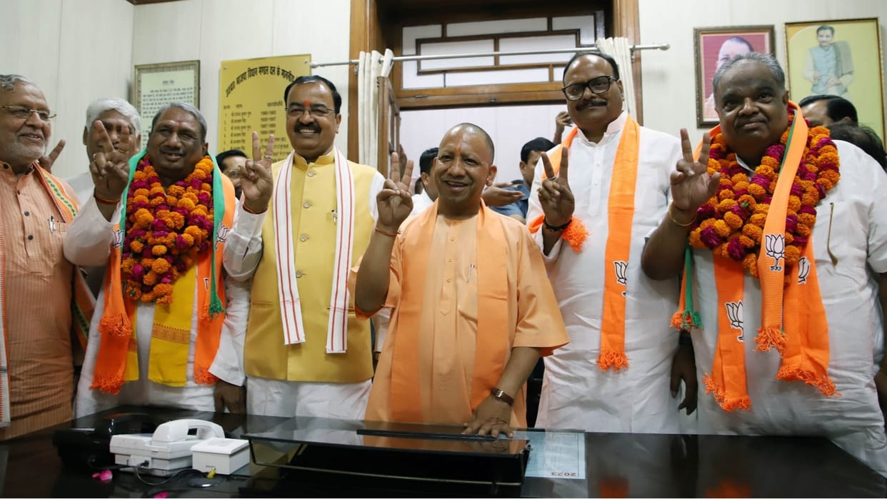 BJP candidates filed nomination for UP Vidhan parishad Election 2023.