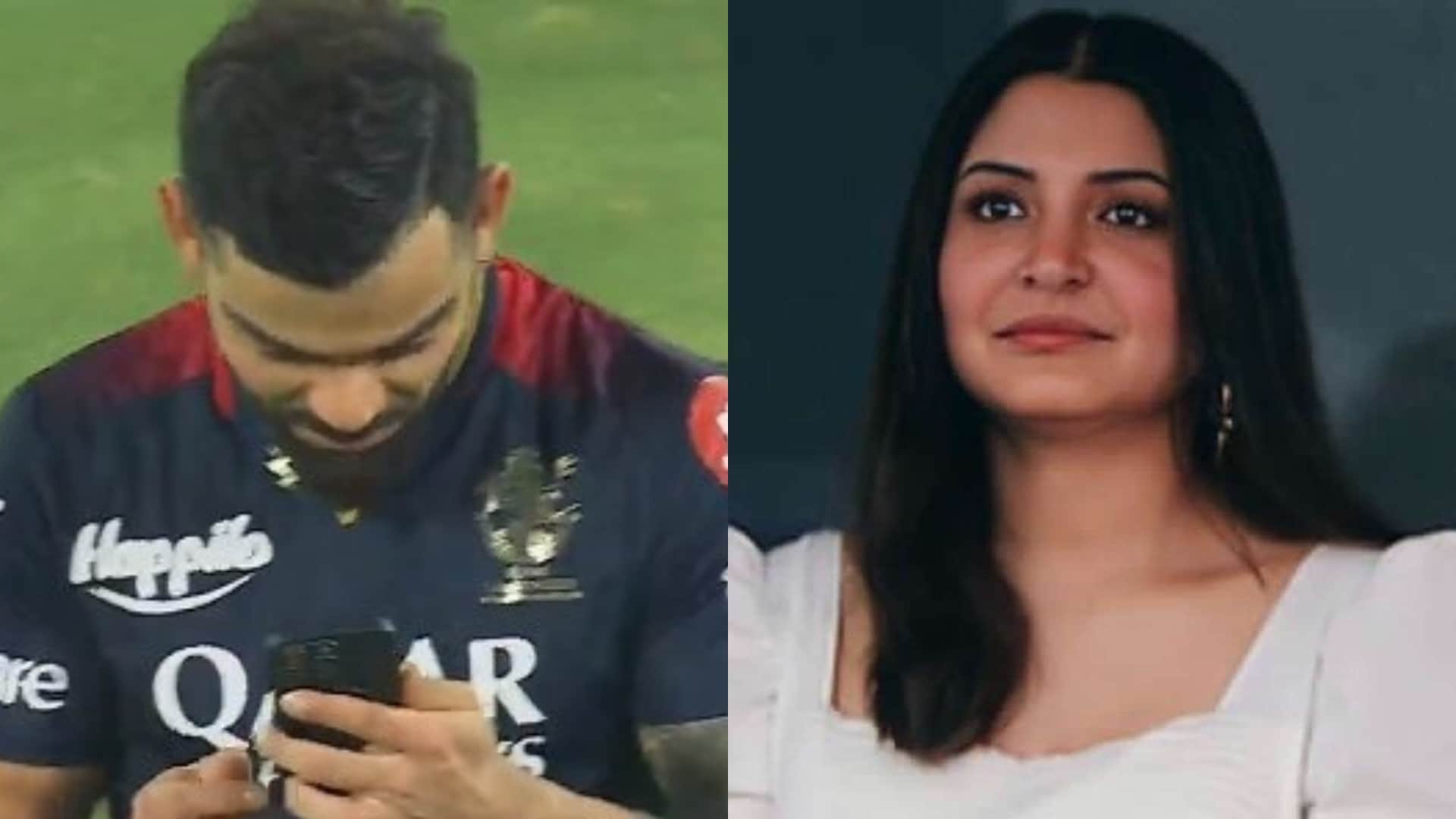 IPL 2023: Virat Kohli video calls Anushka Sharma from field after scoring century, in SRH vs RCB Match, Photos