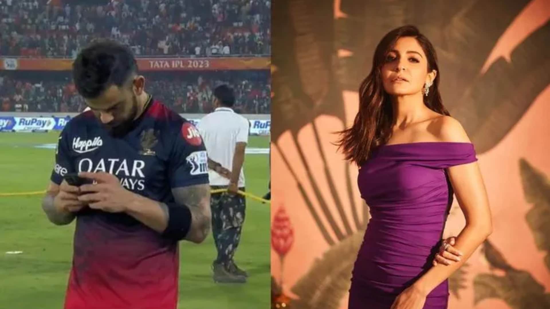 IPL 2023: Virat Kohli video calls Anushka Sharma from field after scoring century, in SRH vs RCB Match, Photos
