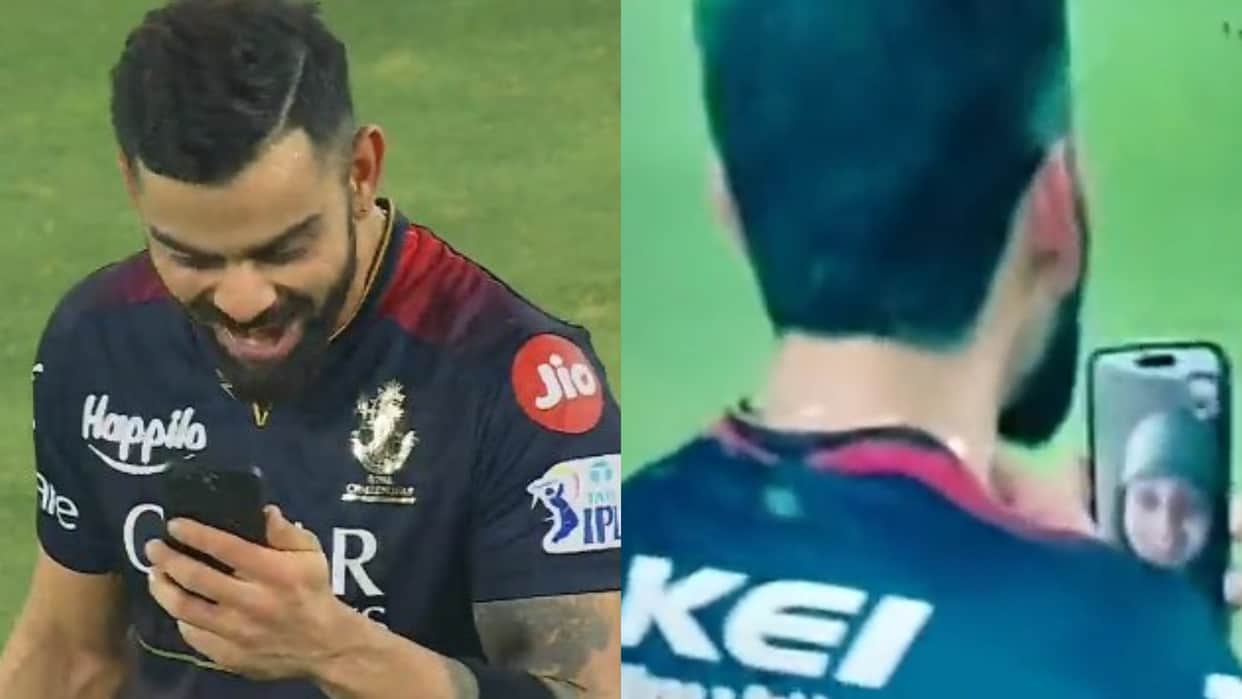 IPL 2023: Virat Kohli video calls Anushka Sharma from field after scoring century, in SRH vs RCB Match, Photos