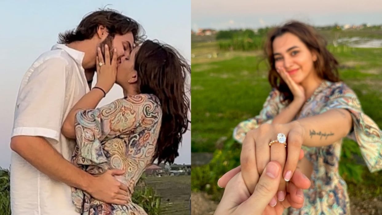 Anurag Kashyap Daughter Aaliyah Kashyap Got Engaged With Boyfriend Shane Gregoire Shared romantic photos see
