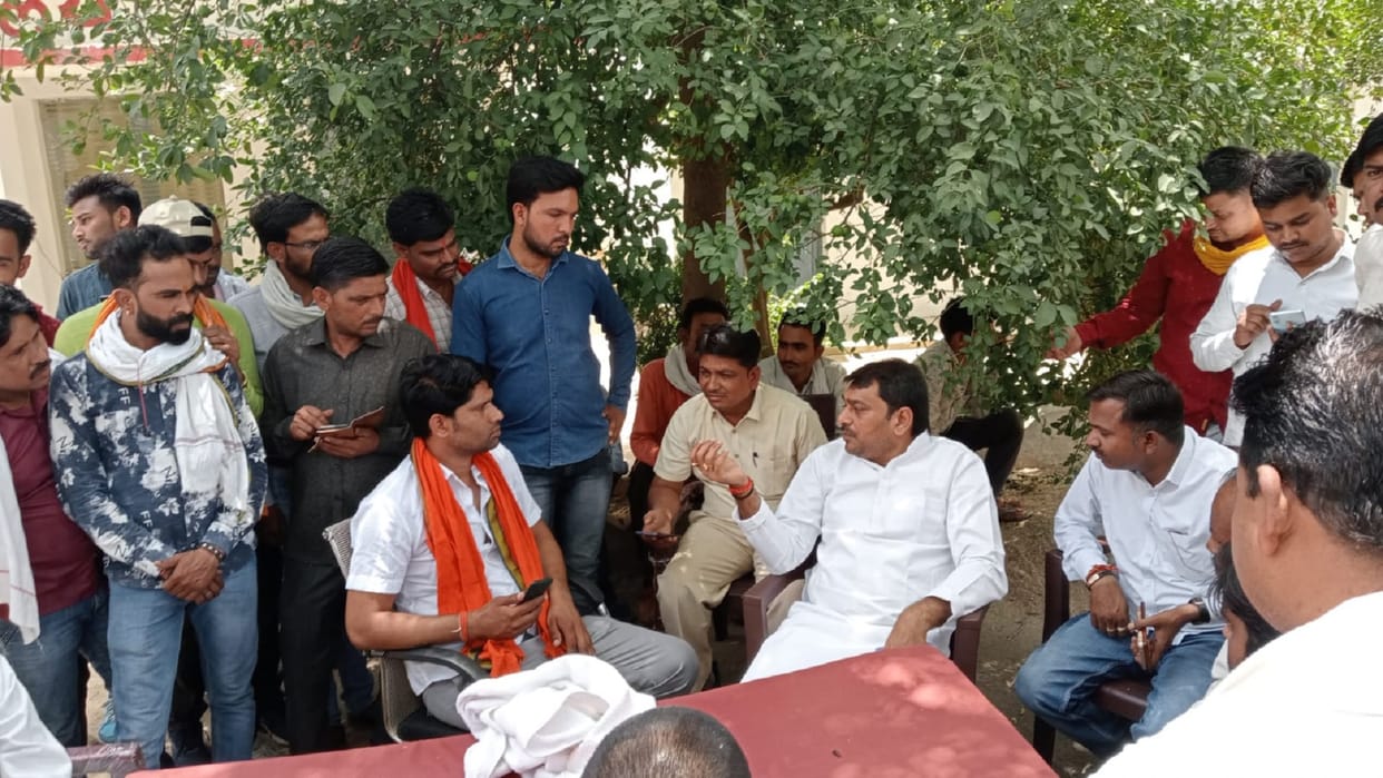 MLA sat on a dharna atRaksa police station Angered by action of police