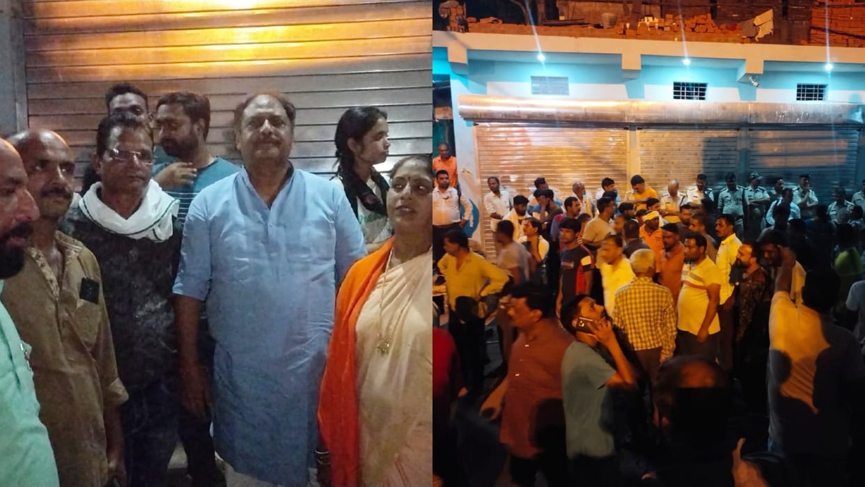 Katni News People took to the streets to get the liquor shop closed