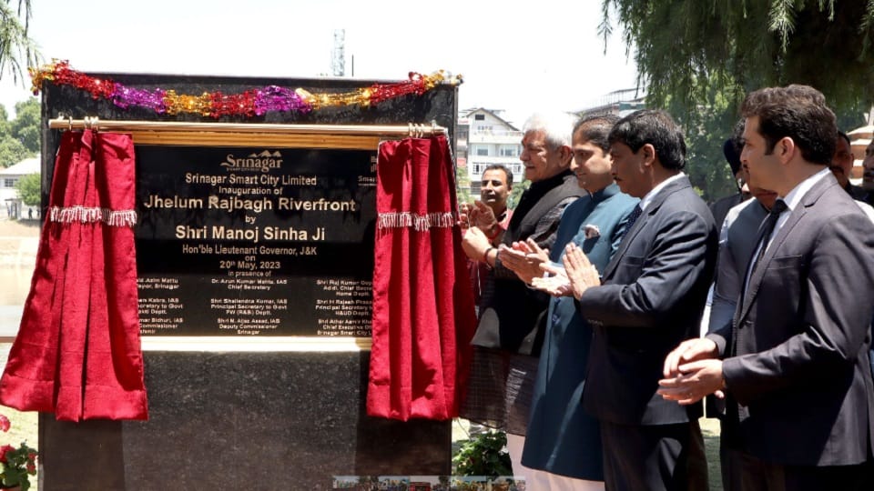 Jhelum Rajbagh riverfront in Srinagar dedicated to the public, inaugurated by LG Manoj Sinha