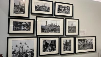 Visitors getting acquainted with the history of Old Delhi at the expo