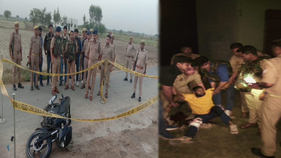 one lakh twenty five thousand price crook injured in encounter in Mathura police arrested him