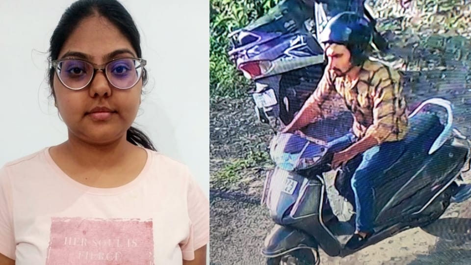 Girl student clashed with scooty rider robber to save mobile phone in moradabad