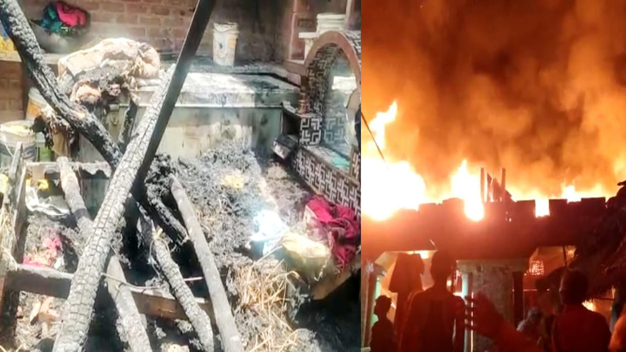 Banda: seven houses burnt due to fire, six people scorched