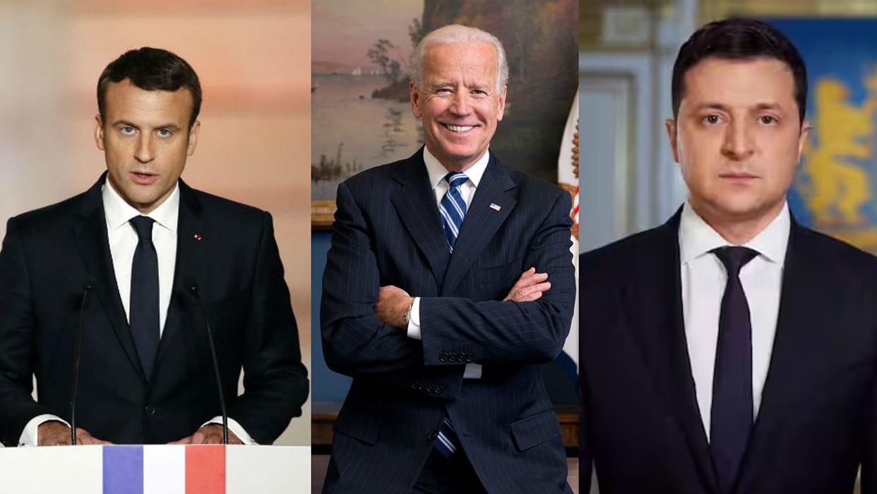 Biden invites Japan and south korean leaders for meeting Macron praised ukrainian people and zelensky