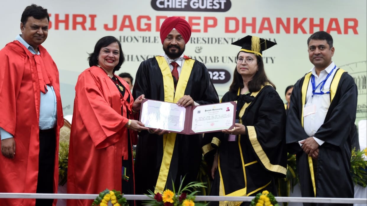 PU 70th Convocation: Former Punjab CM Channi got PhD degree in politics