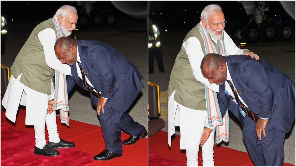 PM Narendra Modi accorded the Guard of Honour at Port Moresby in Papua New Guinea James Marape Updates