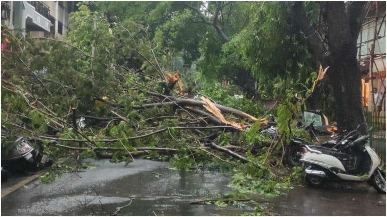 Weather Updates Heavy rain and hailstorm lashed Bengaluru city Karnataka IMD Latest News In Hindi