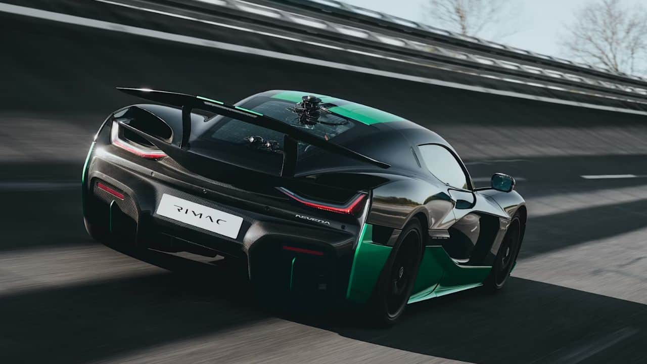 World's Fastest Car in Reverse Drive Rimac Nevera acheives 275.74 kmph holds Guinness World Records