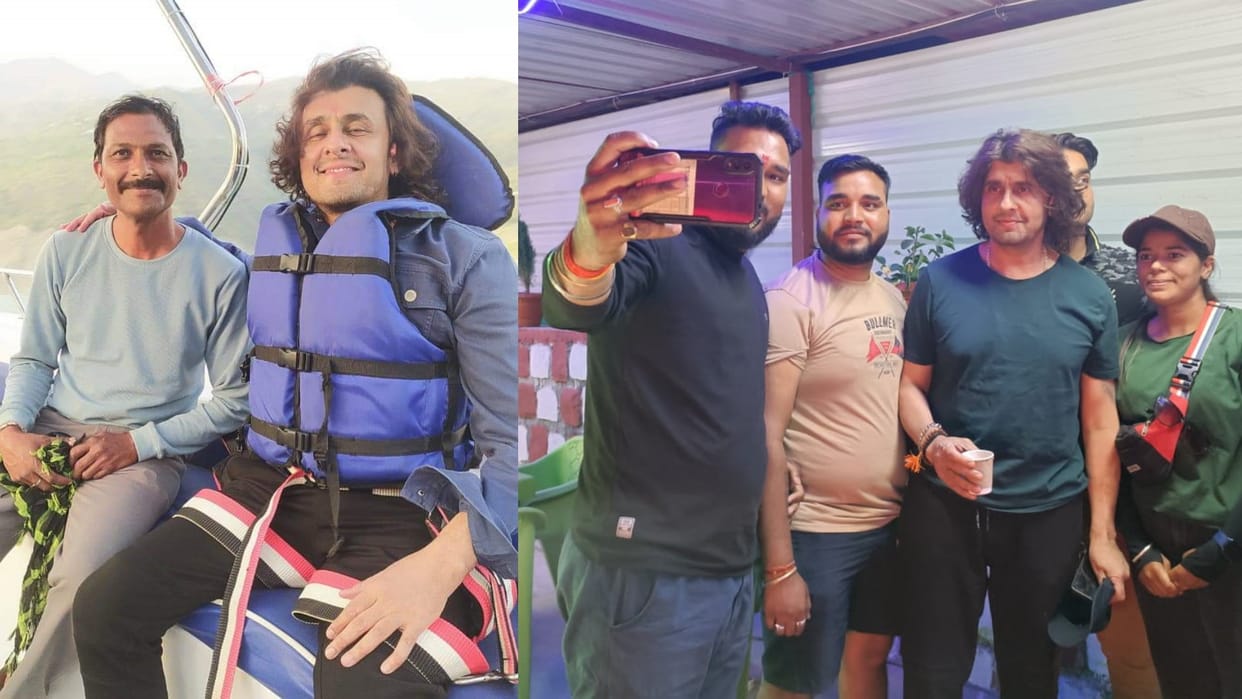 Sonu Nigam did boating in Tehri lake Uttarakhand  Bollywood singer Entertainment