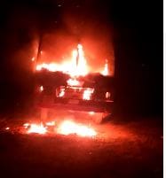 Sonebhadra: The roadways bus caught fire, the driver-operator sleeping inside saved his life like this