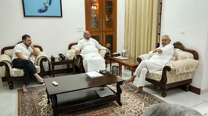 Bihar CM Nitish Kumar meets Congress president Mallikarjun Kharge Rahul Gandhi Latest News Update