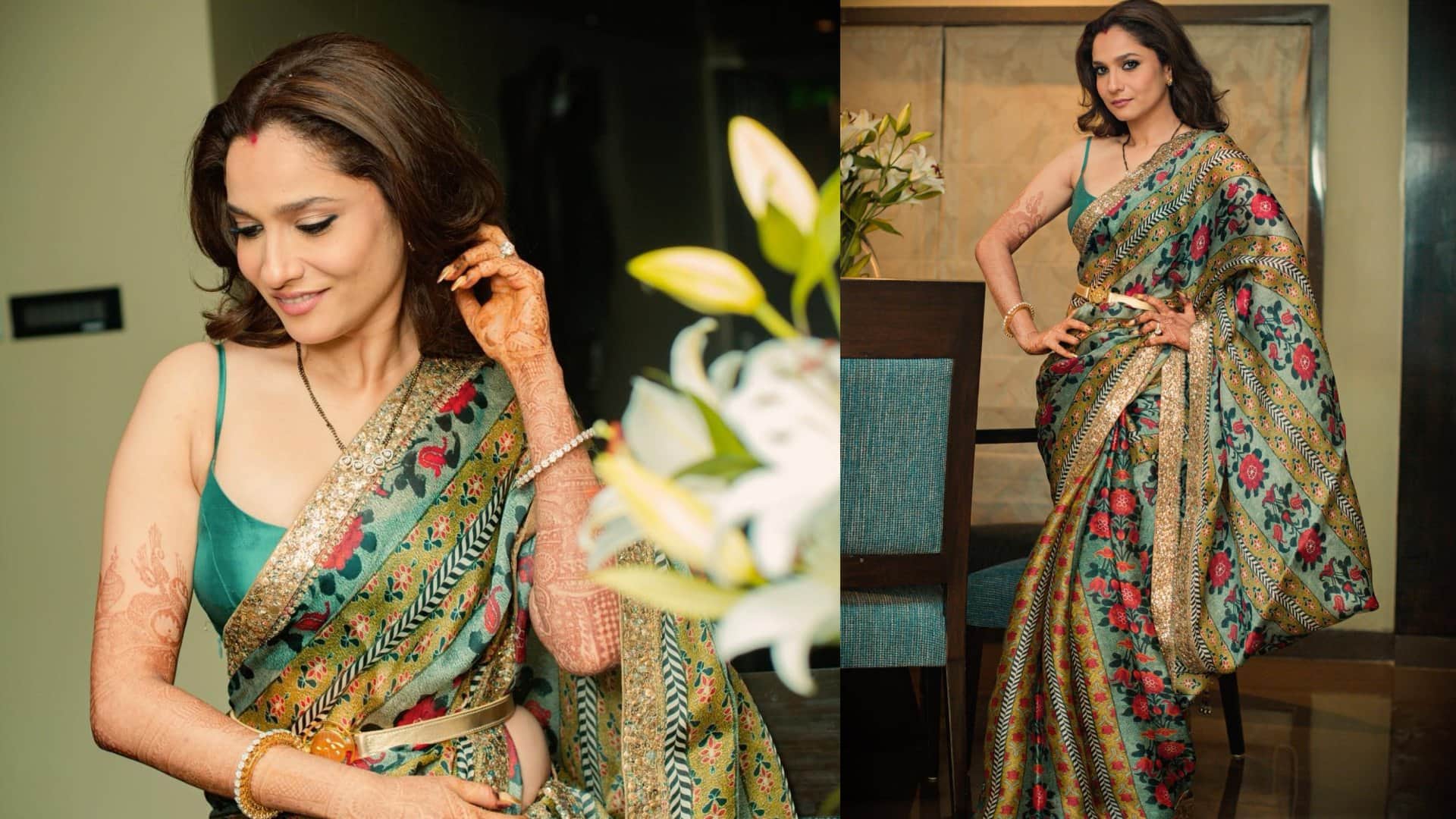 Fashion best saree look of Ankita Lokhande see her photos