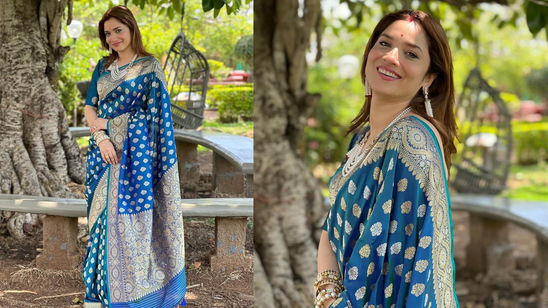 Fashion best saree look of Ankita Lokhande see her photos