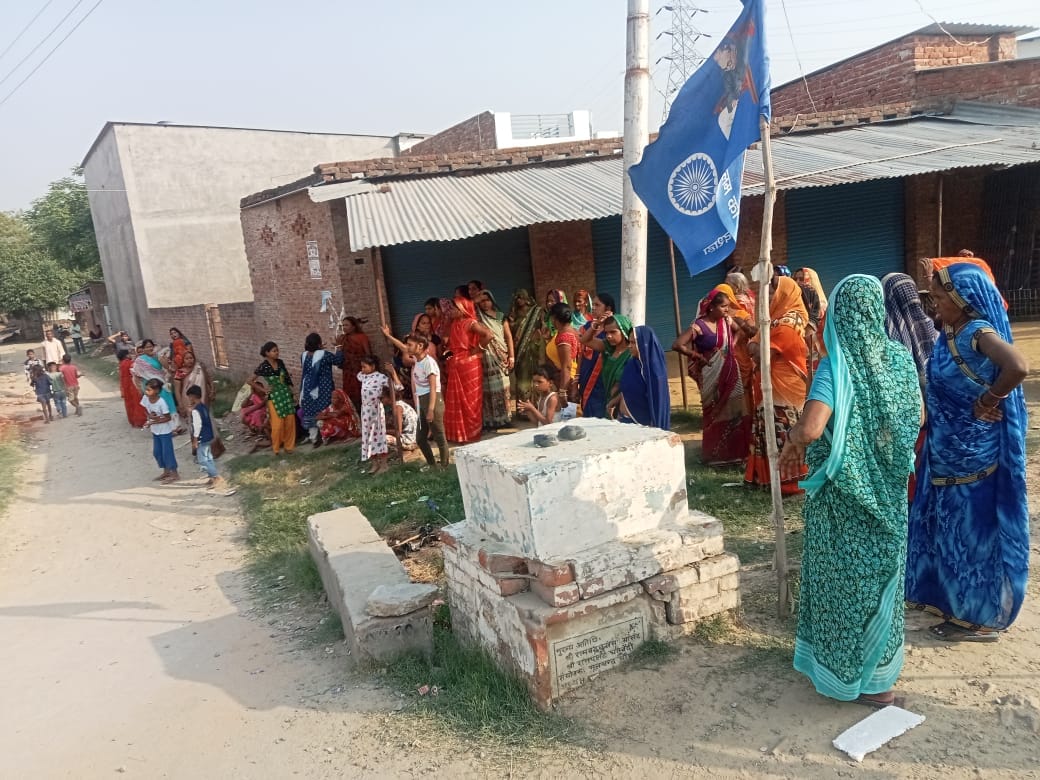 Chaotic elements broke Ambedkar statue in azamgarh anger among villagers