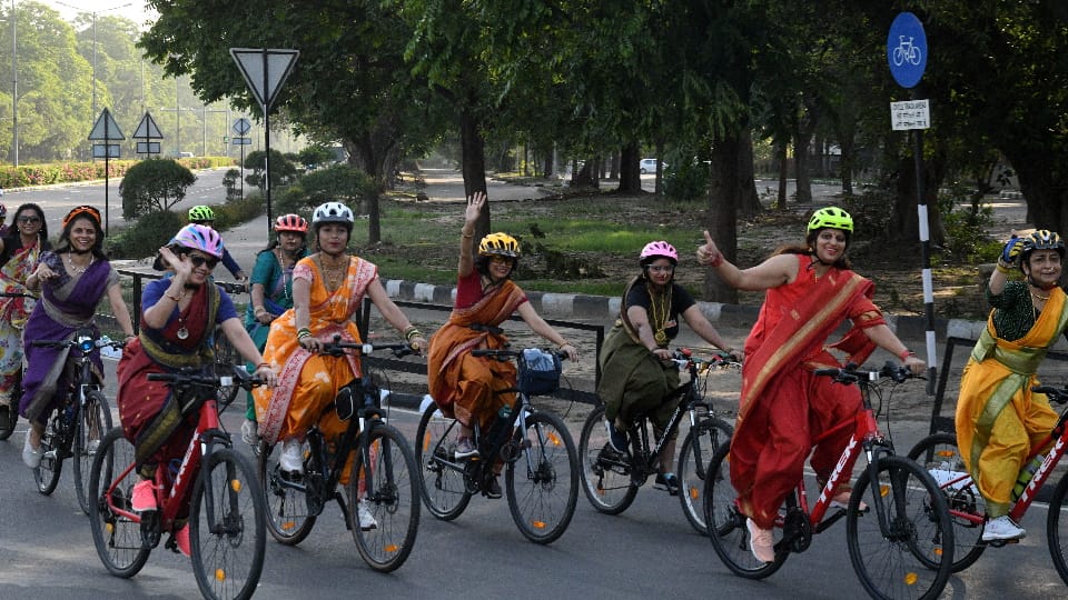 Women came out on cycles in saris, inspired for change