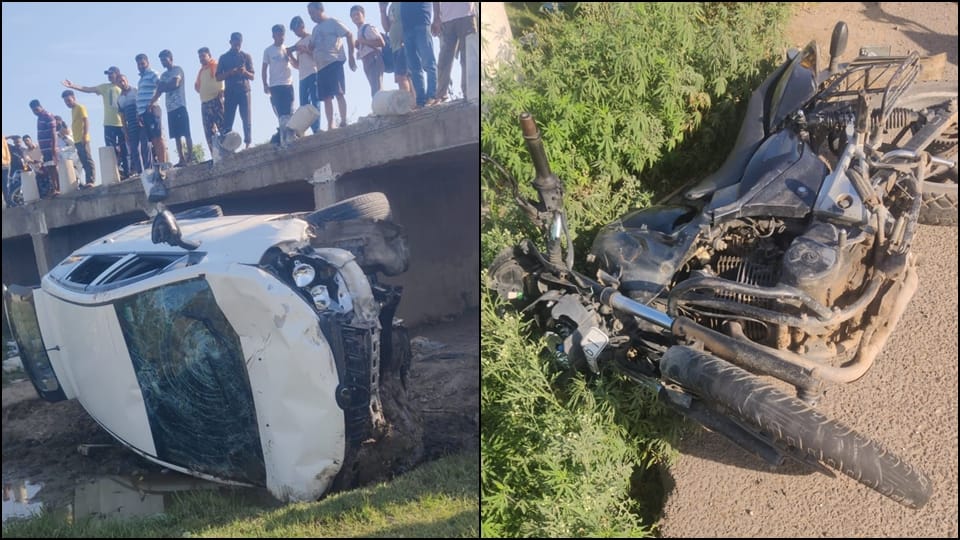 Jammu accident: two killed in Collision between car and bike in Madh car driver absconding