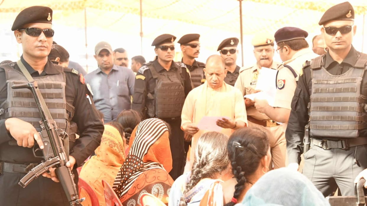 cm yogi adityanath held Janta Darshan in gorakhpur