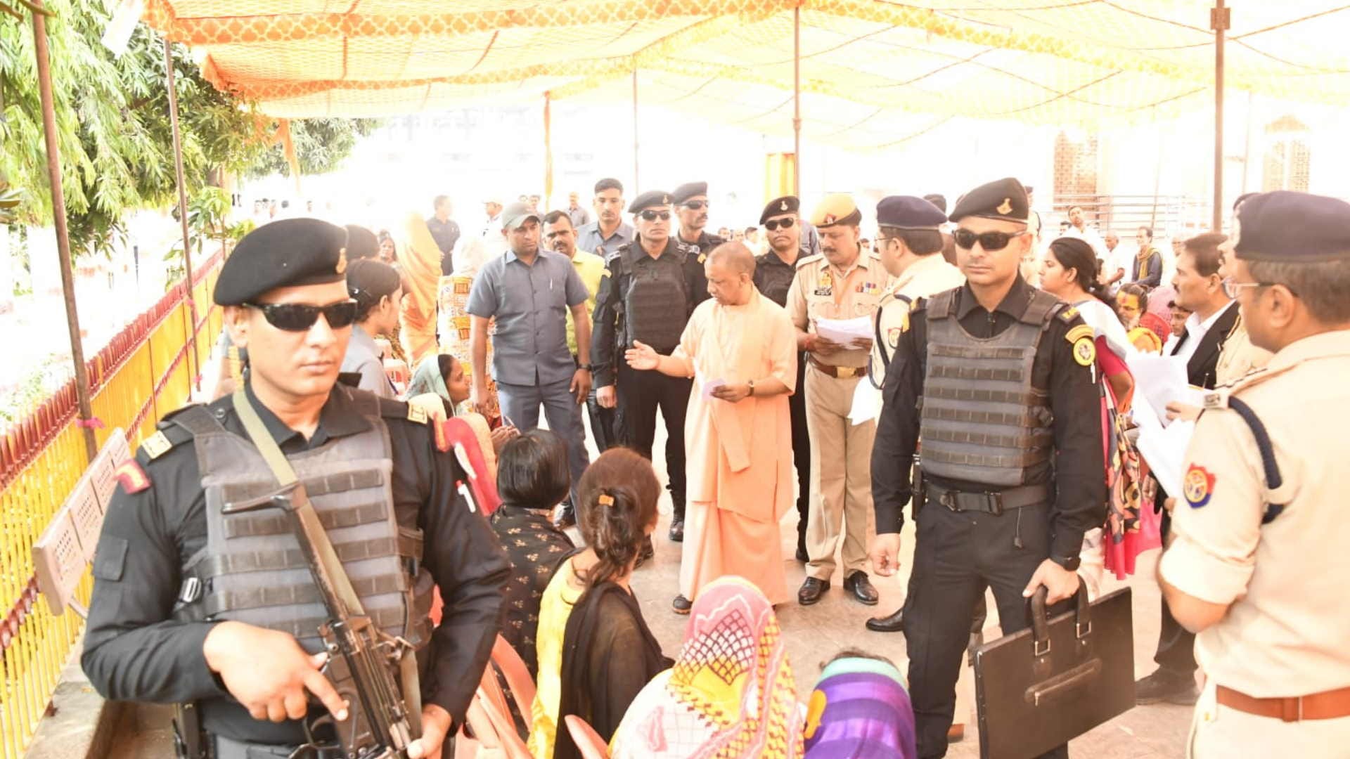 cm yogi adityanath held Janta Darshan in gorakhpur