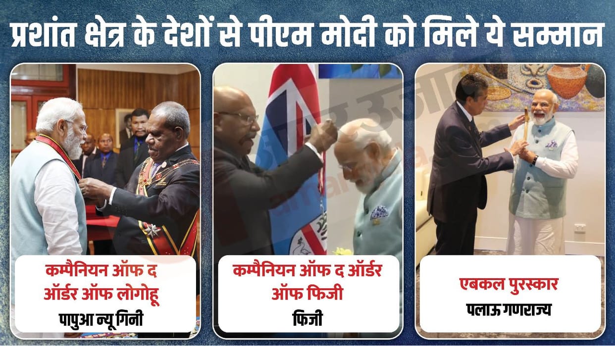 PM Modi Conferred With Fijis Papua Guinea Highest Honor for Exceptional Global Leadership