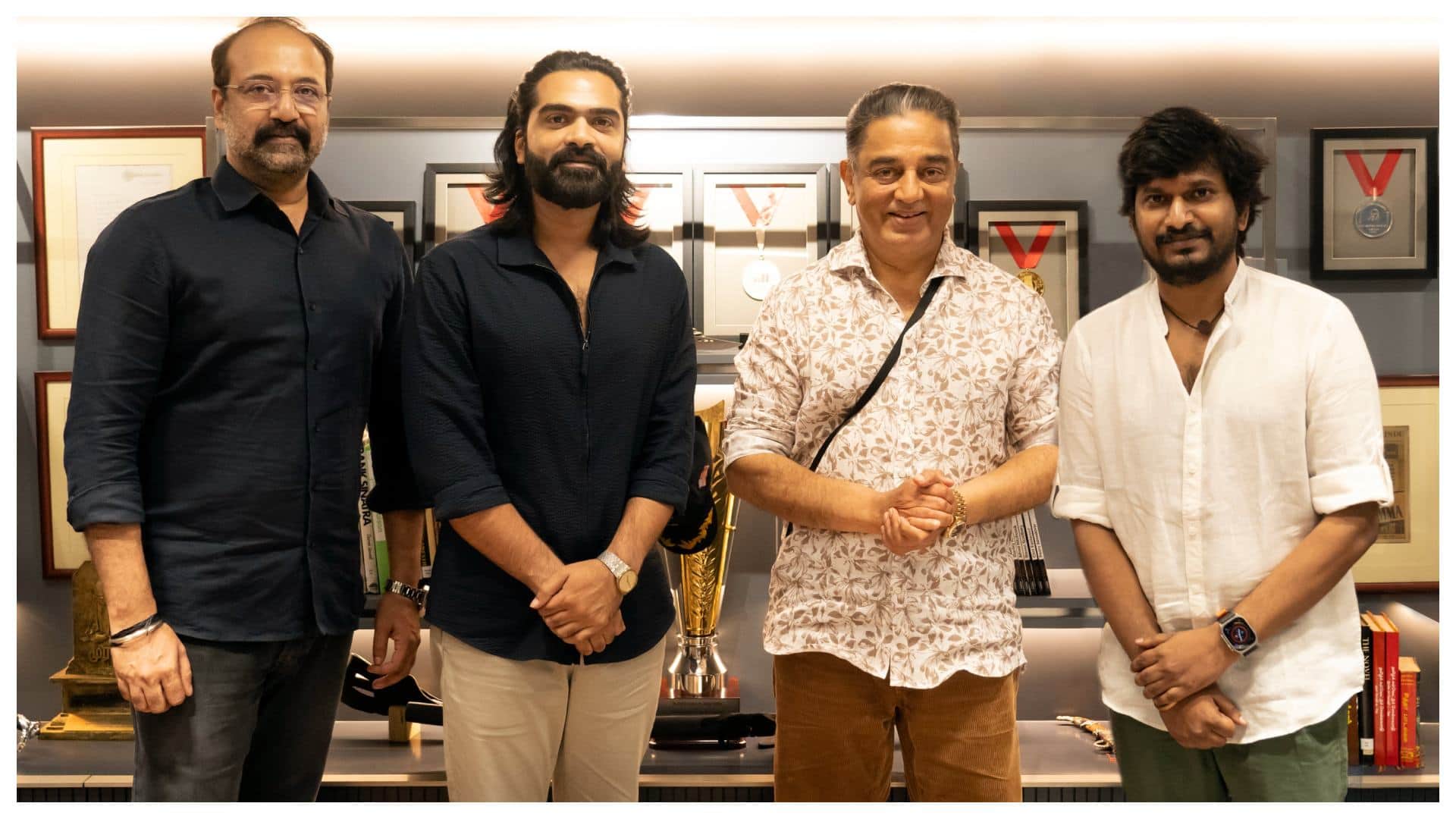 Silambarasan TR begins his next Film STR48 with Desingh Periyasamy Shares Pictures with producer Kamal Haasan