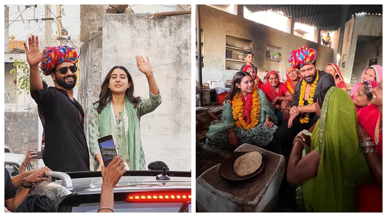 Zara Hatke Zara Bachke: sara ali khan vicky kaushal at rajasthan for movie promotion Photos viral