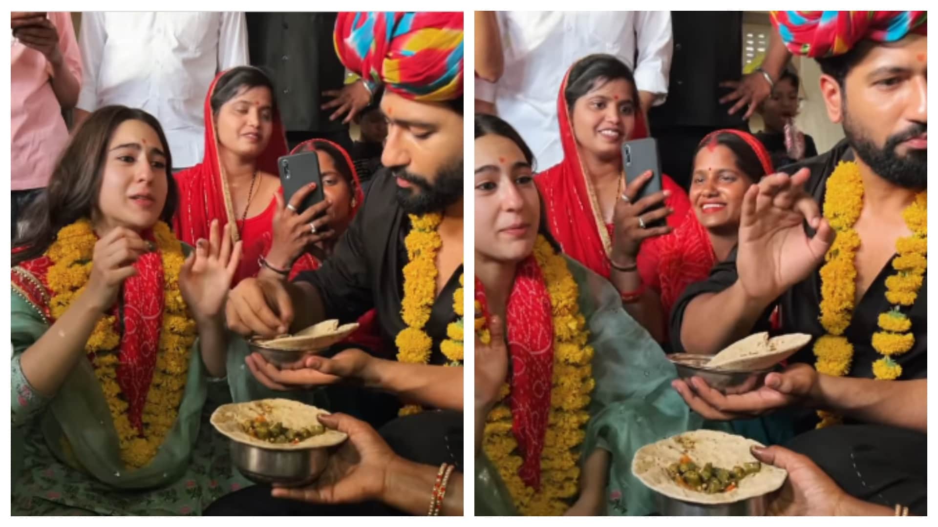 Zara Hatke Zara Bachke: sara ali khan vicky kaushal at rajasthan for movie promotion Photos viral