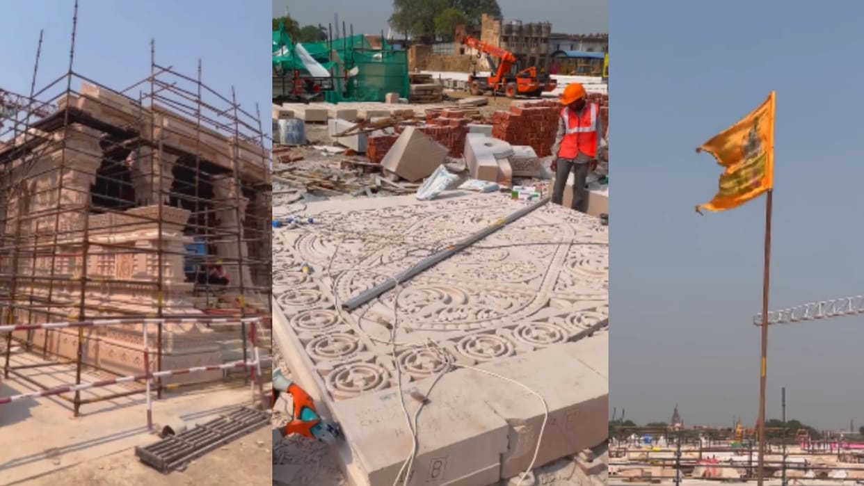 New video of Ram temple construction in Ayodhya.