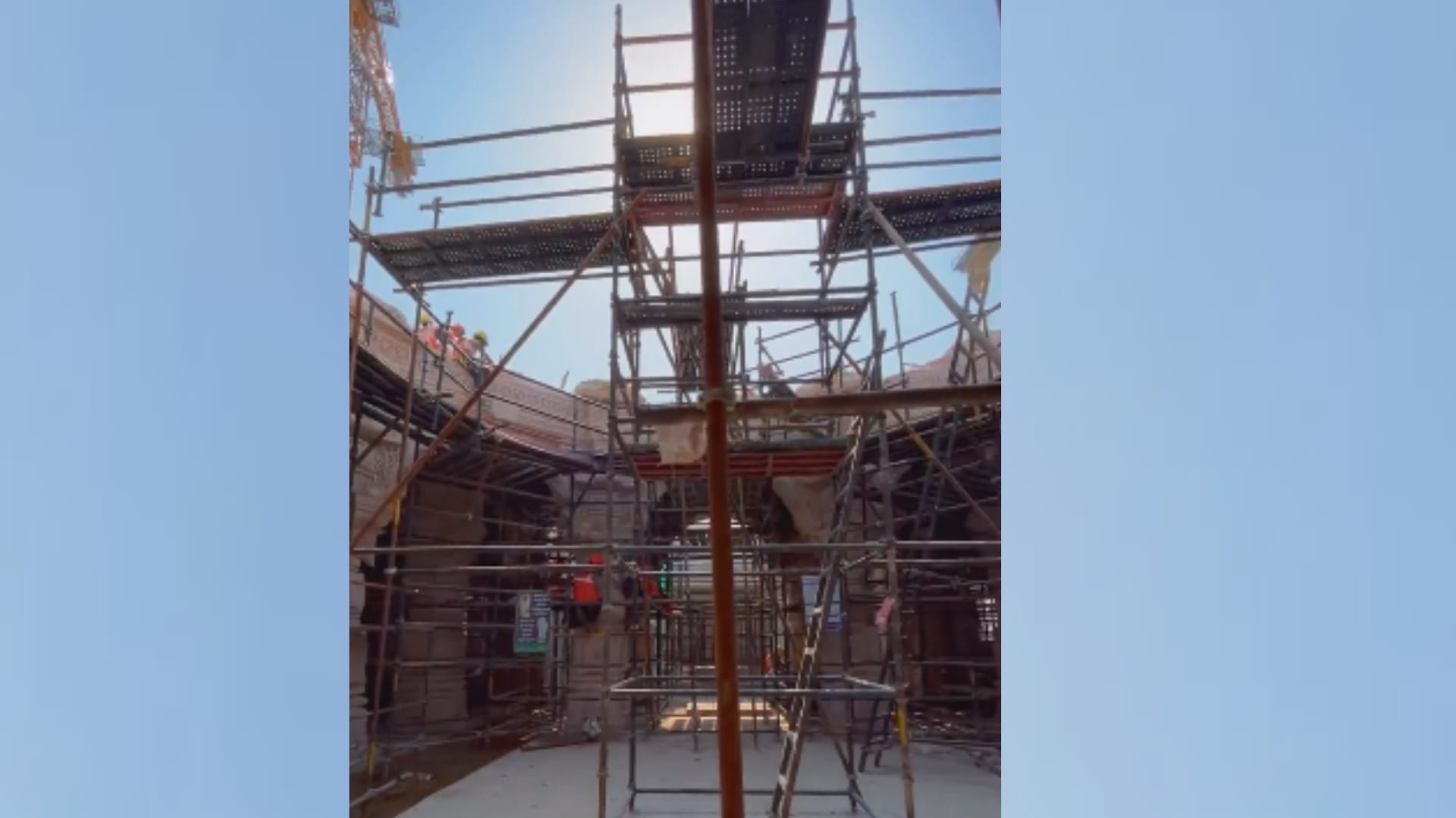 New video of Ram temple construction in Ayodhya.