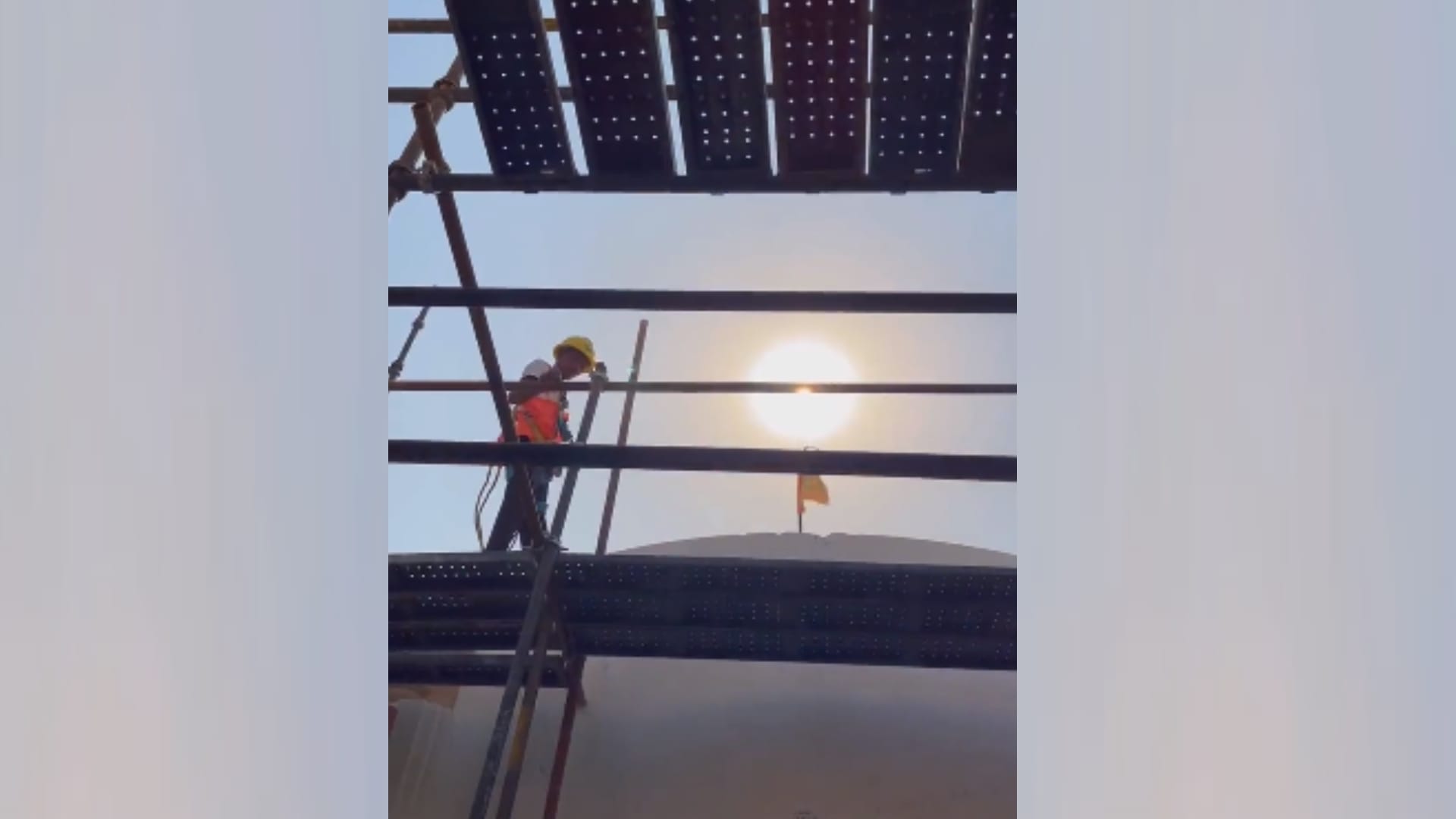 New video of Ram temple construction in Ayodhya.
