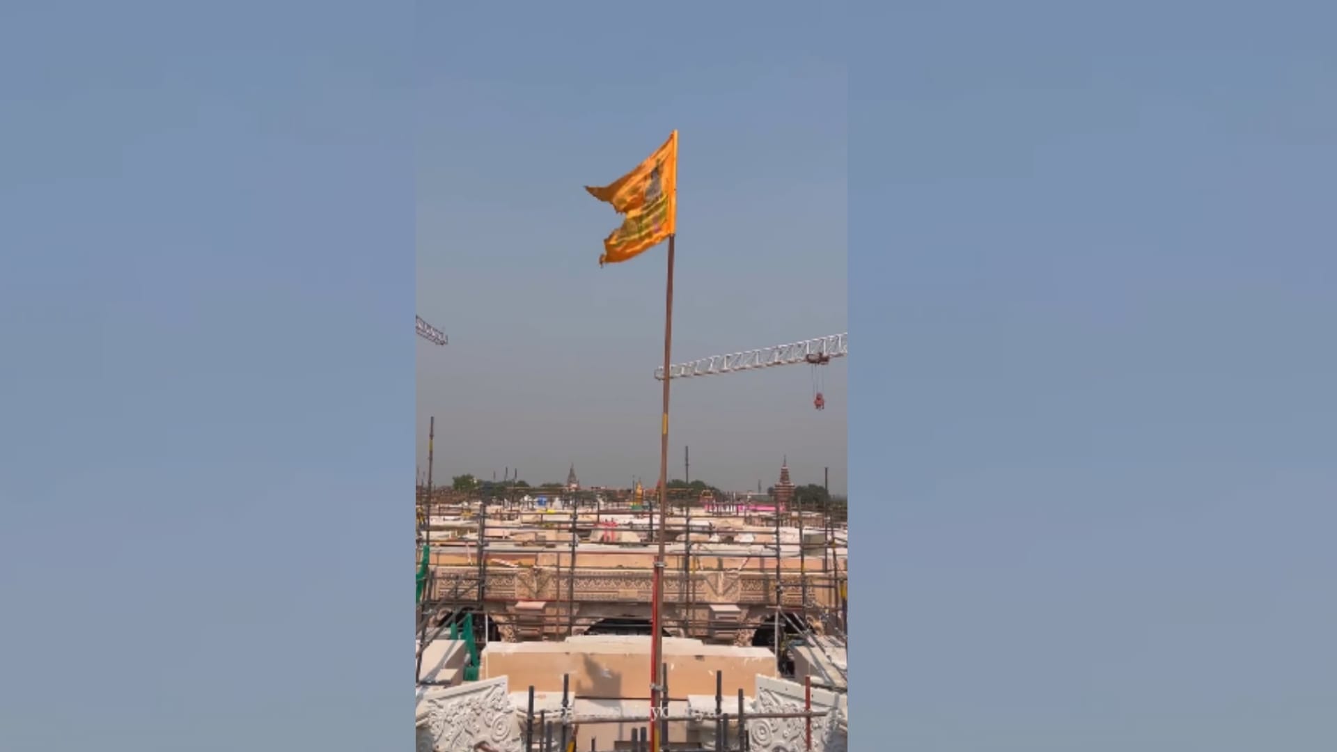 New video of Ram temple construction in Ayodhya.