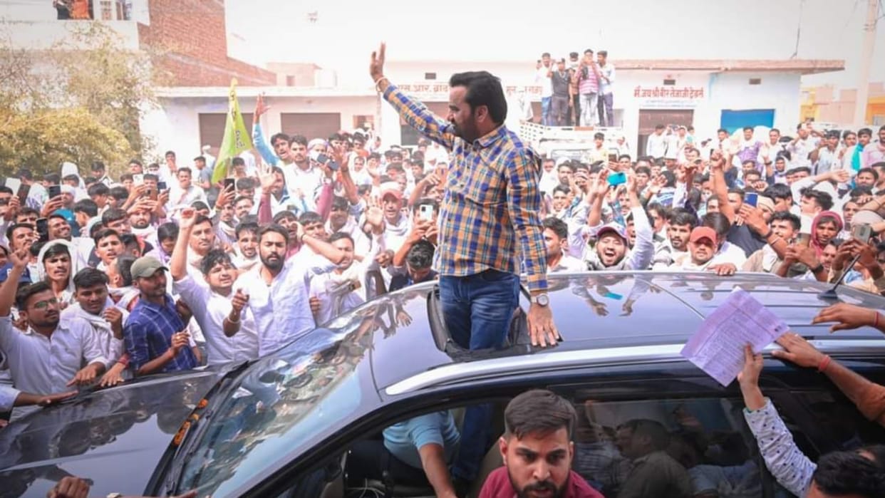 Hanuman Beniwal targeted BJP-Congress in Kisan Mahapanchayat