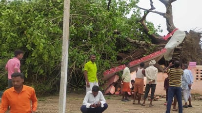 many died and injured after light fall in kushinagar during rain
