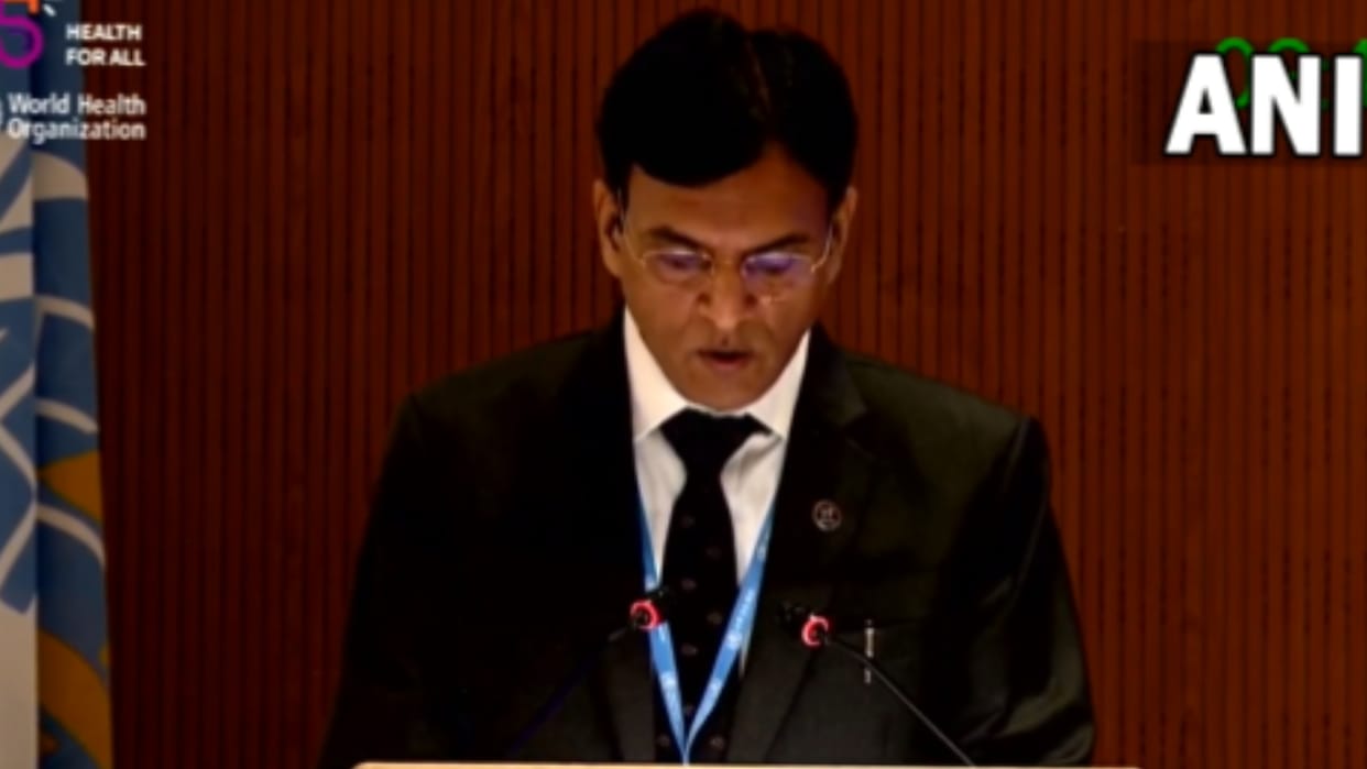 Union Health Minister Dr Mandaviya addressed the 76th World Health Assembly in Geneva