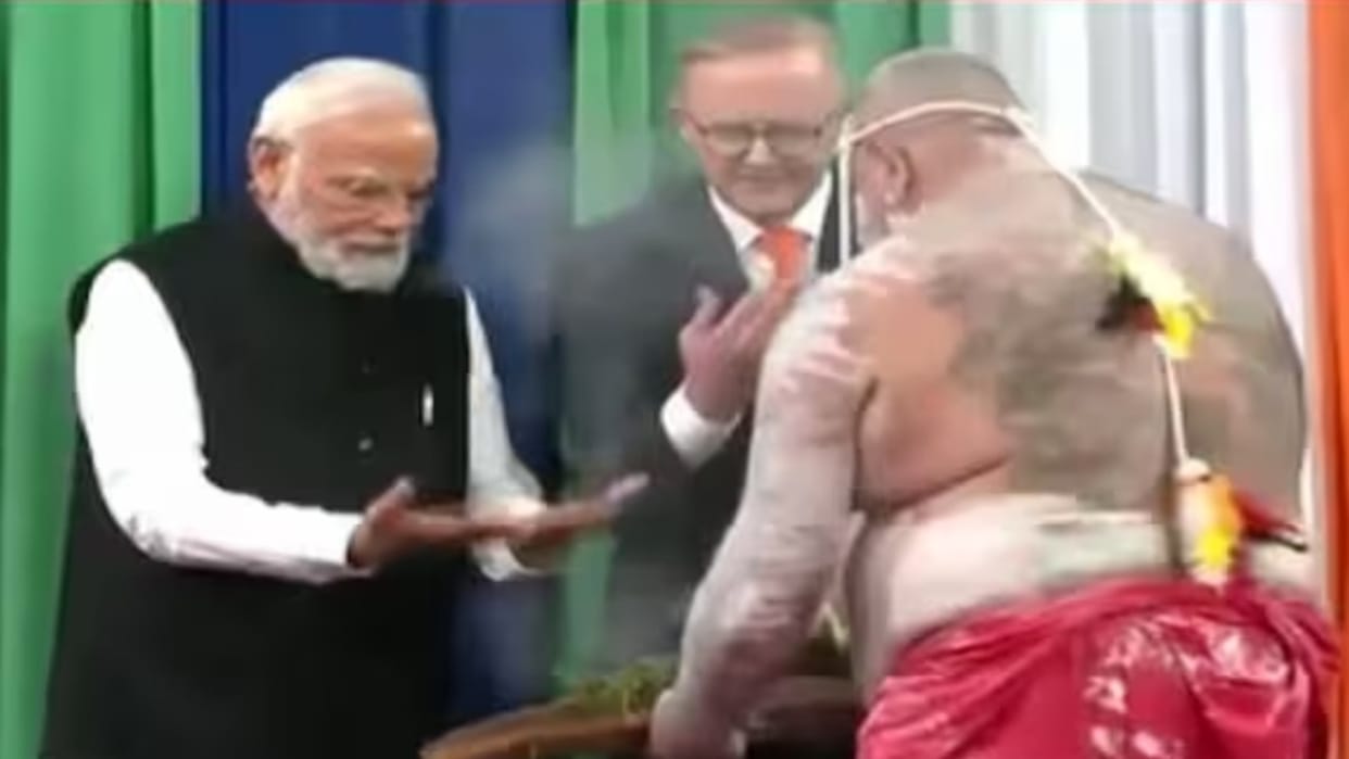 PM Modi welcomed with traditional smoking ceremony in Australia