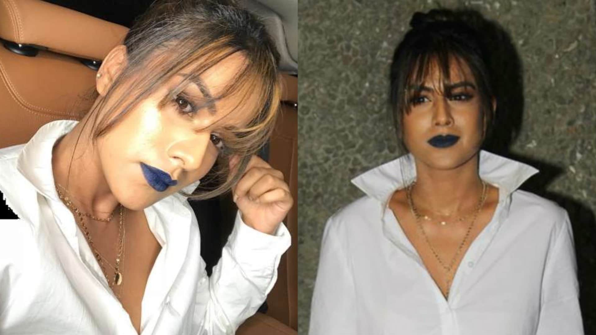 Fashion urvashi rautela to Aishwarya Rai put Unique black and blue Lipstick
