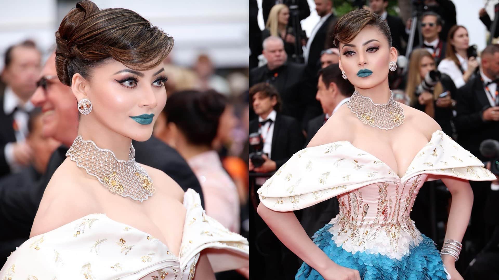 Fashion urvashi rautela to Aishwarya Rai put Unique black and blue Lipstick