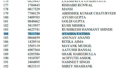UPSC 184th Rank Dispute: UPSC denied Ayesha Makrani's claim, said- made fake documents, considering action
