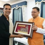 सीएम धामी से मिले अक्षय कुमार।